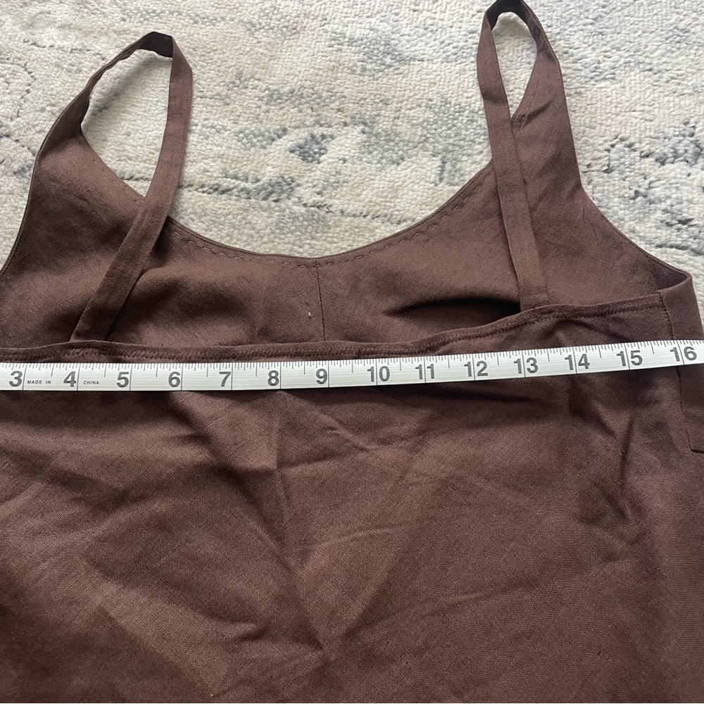 Elegant Brown Midi Dress - Picture 6 of 8